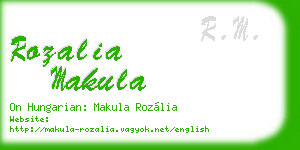rozalia makula business card